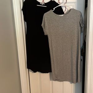 Two Tshirt Short Sleeved Dresses